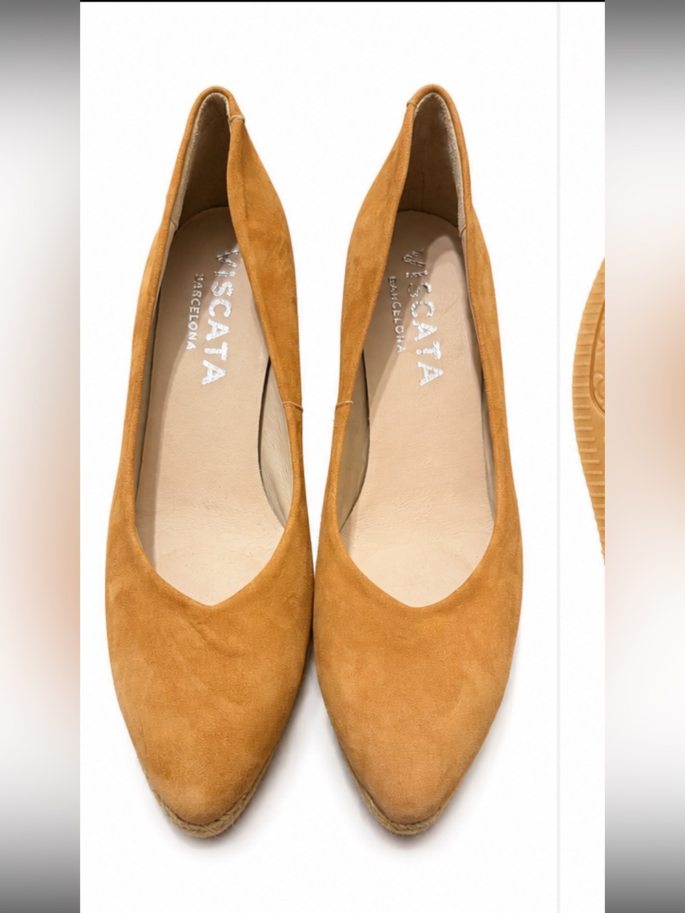 Viscata Women's Mustard Espadrille Wedge Pumps